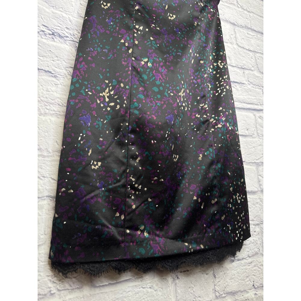 Guess Black Splatter Print Mini Stress Dress Bustier Top Adj Straps SZ 8 NWT - Picture 3 of 9